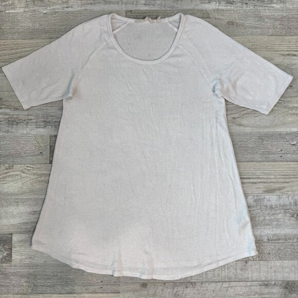 Soft Surroundings Ivory Elbow Sleeve Sweater Tunic Lightweight B24 - Picture 1 of 6